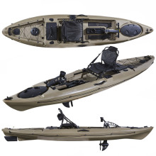 Pedal Drive Fishing Kayak for One Person with Motor Mirage Propel 12ft